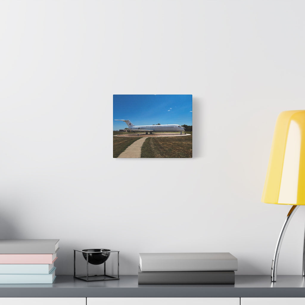 Vintage Passenger Jet Canvas Print — Matte Stretched Wall Art