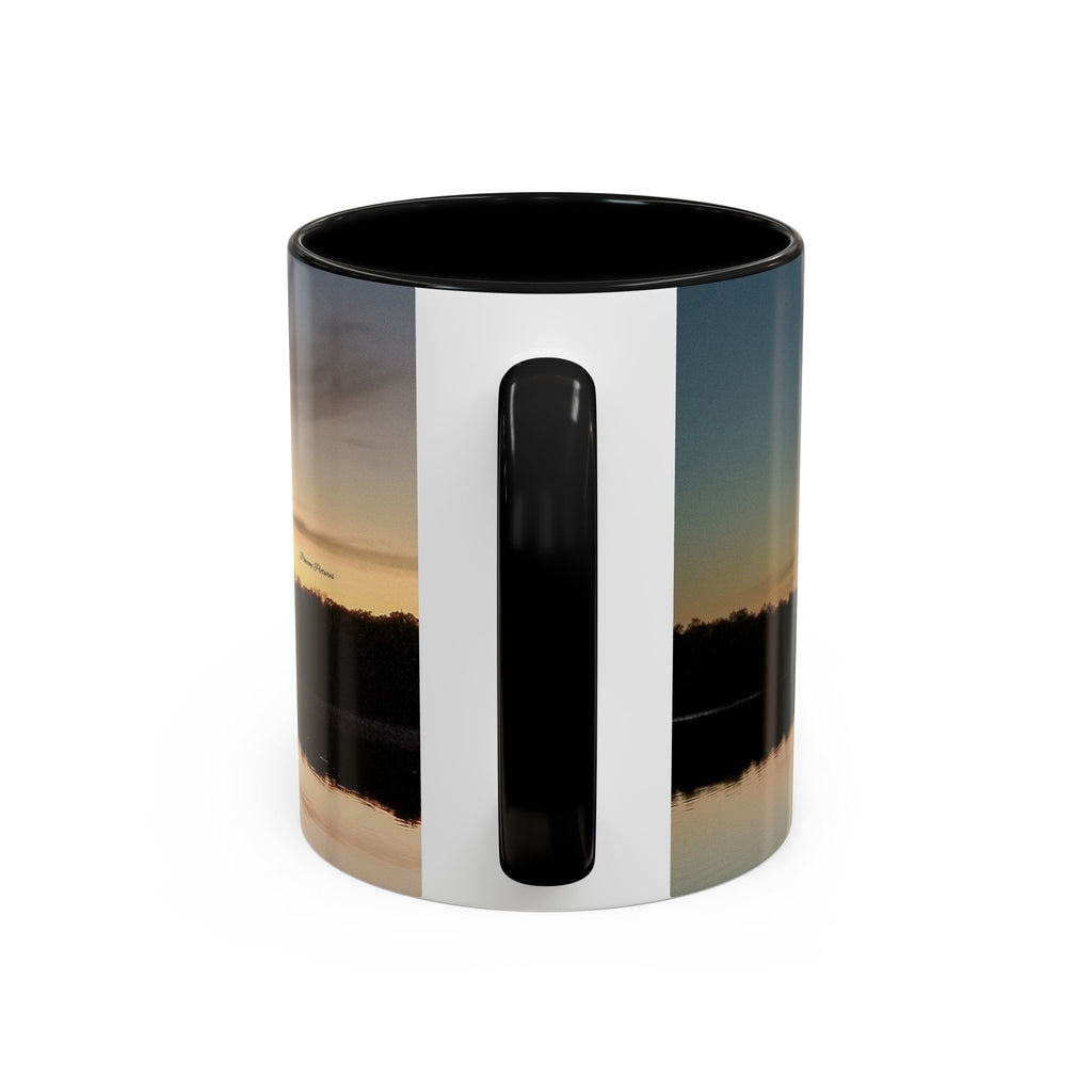 Sunset Lake Accent Coffee Mug — Scenic Reflection 11/15oz