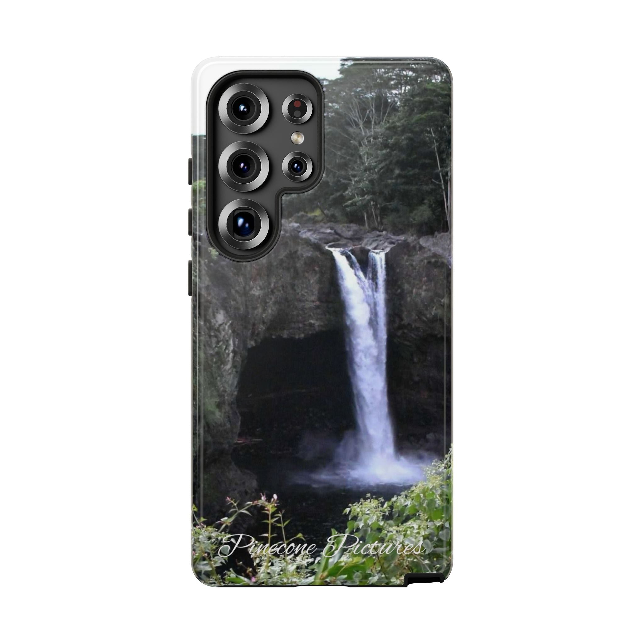 Waterfall Photo Phone Case - Scenic Nature Phone Case with 'Pinecone Pictures' Signature