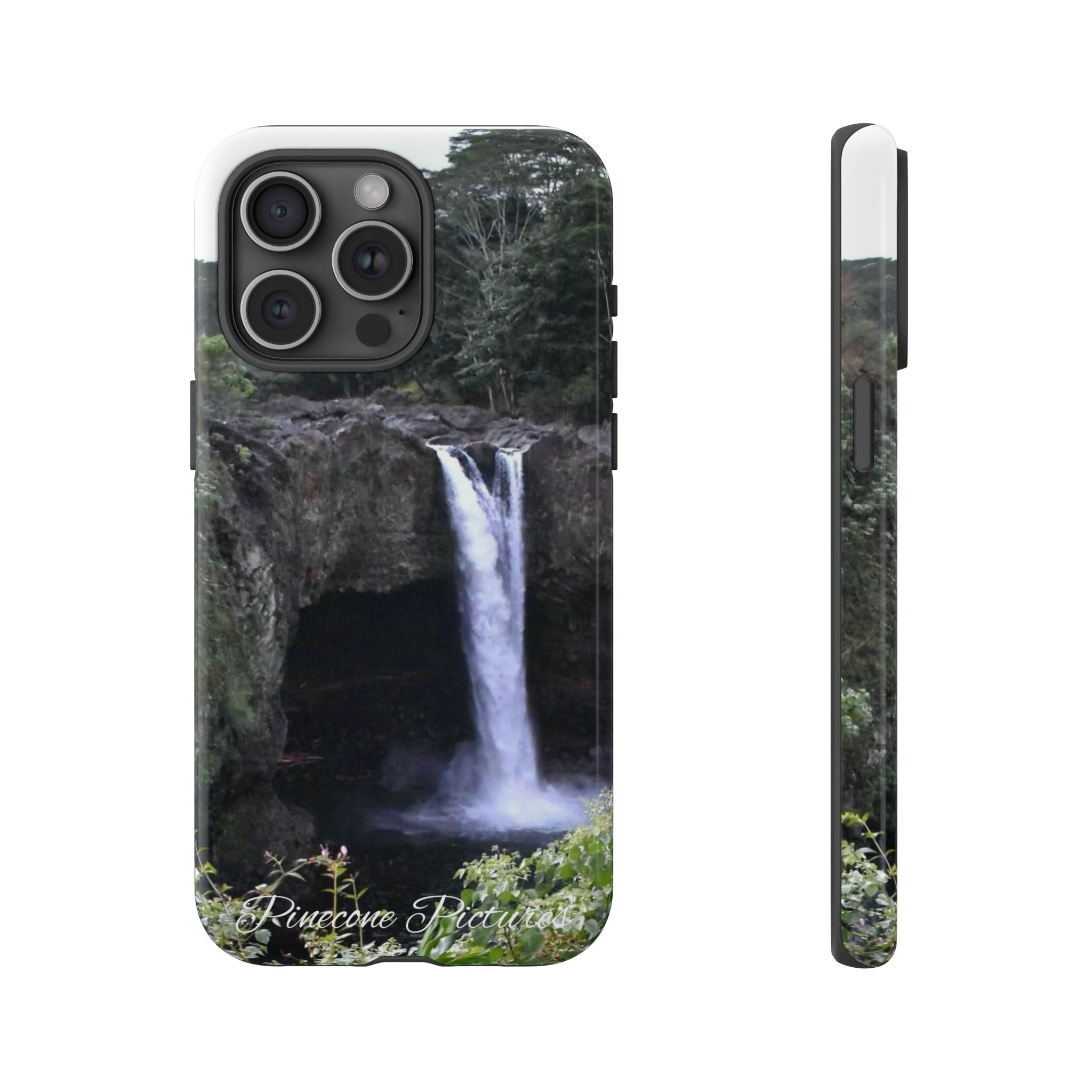 Waterfall Photo Phone Case - Scenic Nature Phone Case with 'Pinecone Pictures' Signature