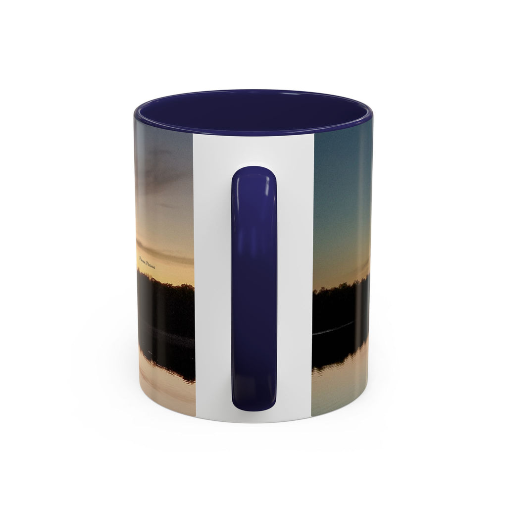Sunset Lake Accent Coffee Mug — Scenic Reflection 11/15oz