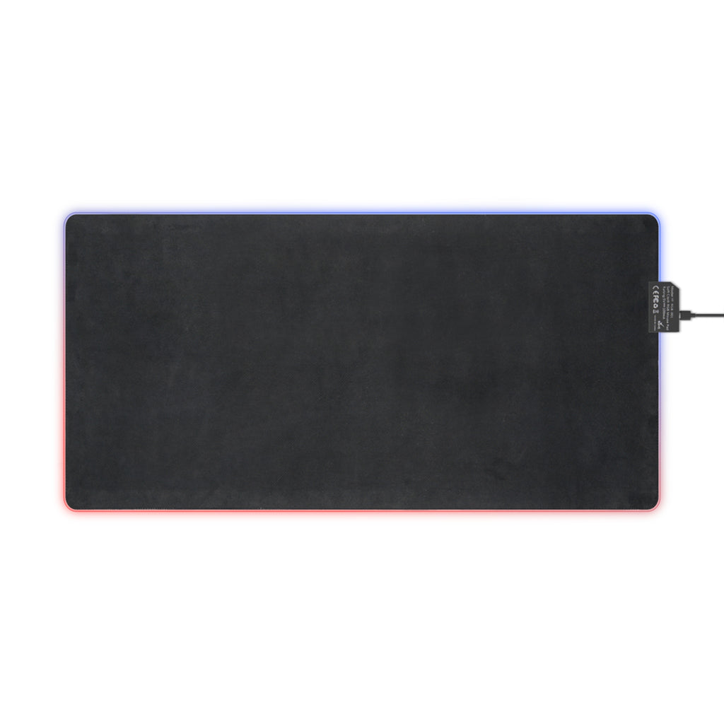 LED Gaming Mouse Pad — RGB Large Desk Mat with Sunset Lake Print