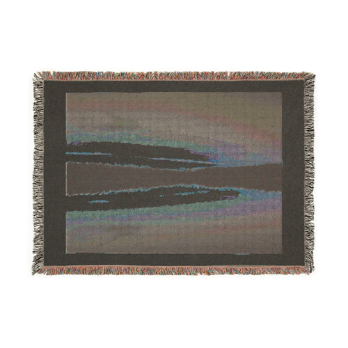 Sunset Lake Woven Blanket — Scenic Lakeside Throw for Living Room & Cabin Décor