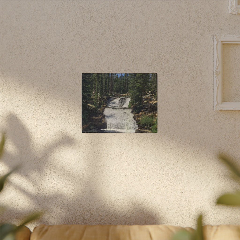 Waterfall Forest Canvas Wall Art – High Uintas Wilderness Landscape Print