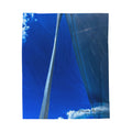 Velveteen Plush Blanket - Blue Sky & Sailboat Sail Photo Throw