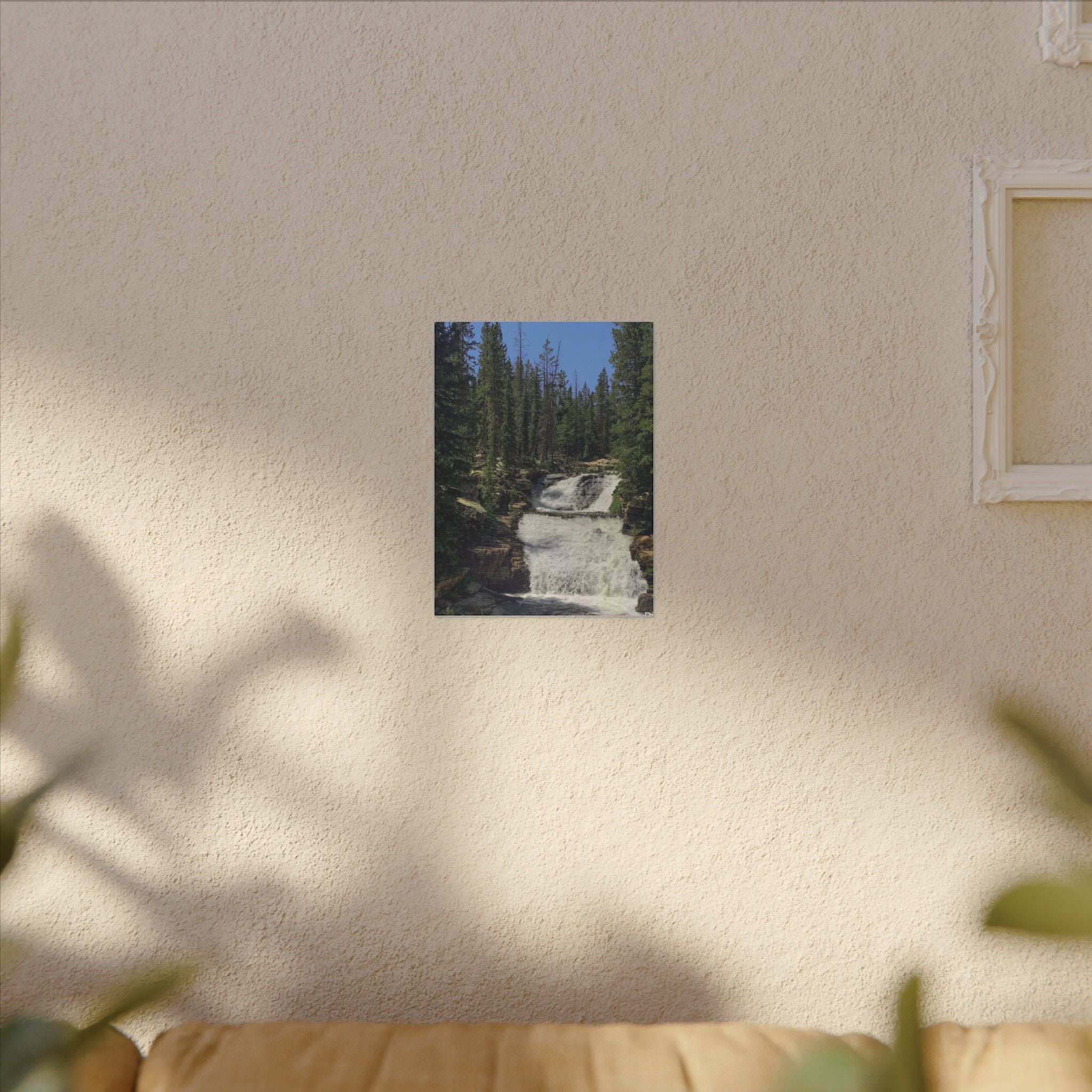 Waterfall Forest Canvas Wall Art – High Uintas Wilderness Landscape Print