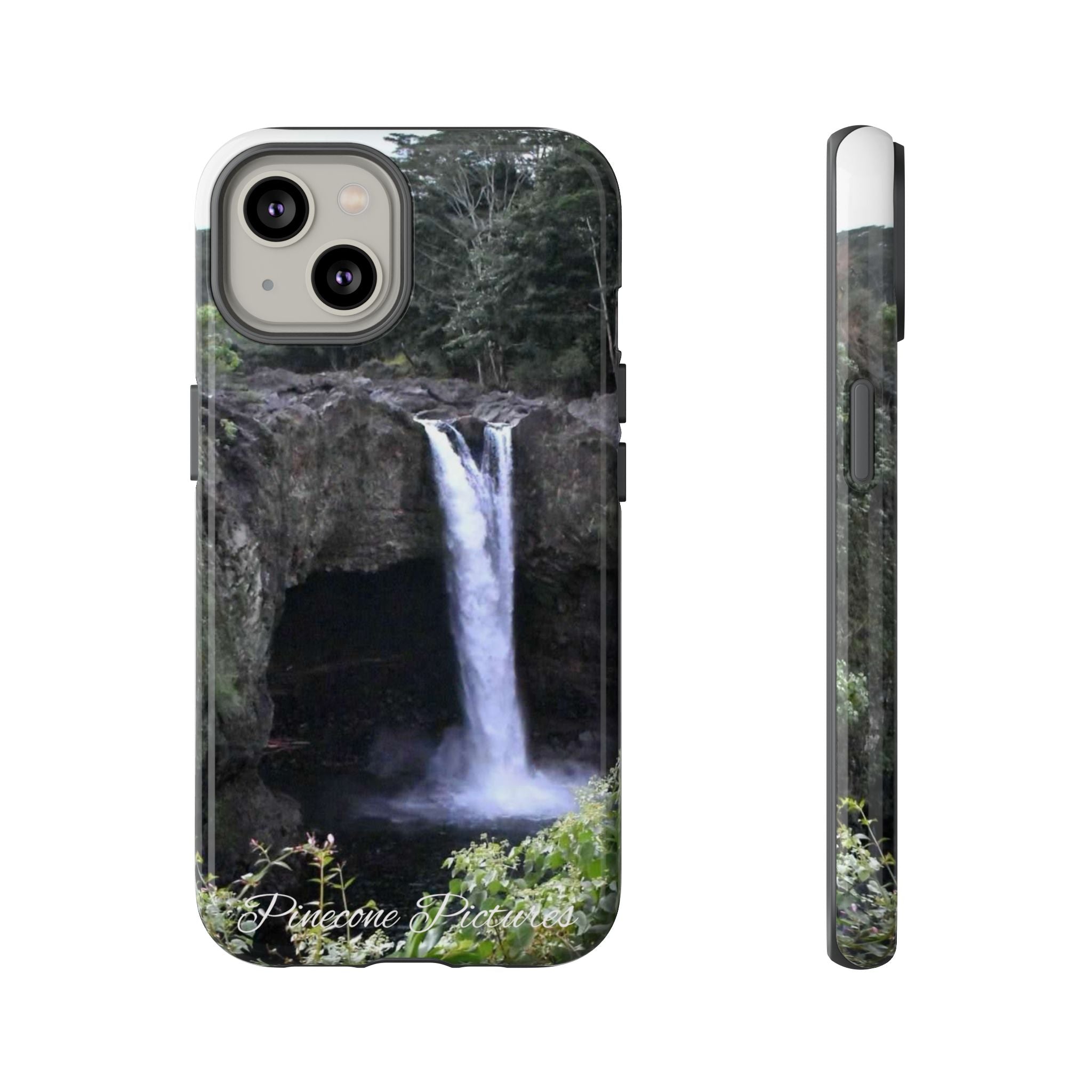 Waterfall Photo Phone Case - Scenic Nature Phone Case with 'Pinecone Pictures' Signature