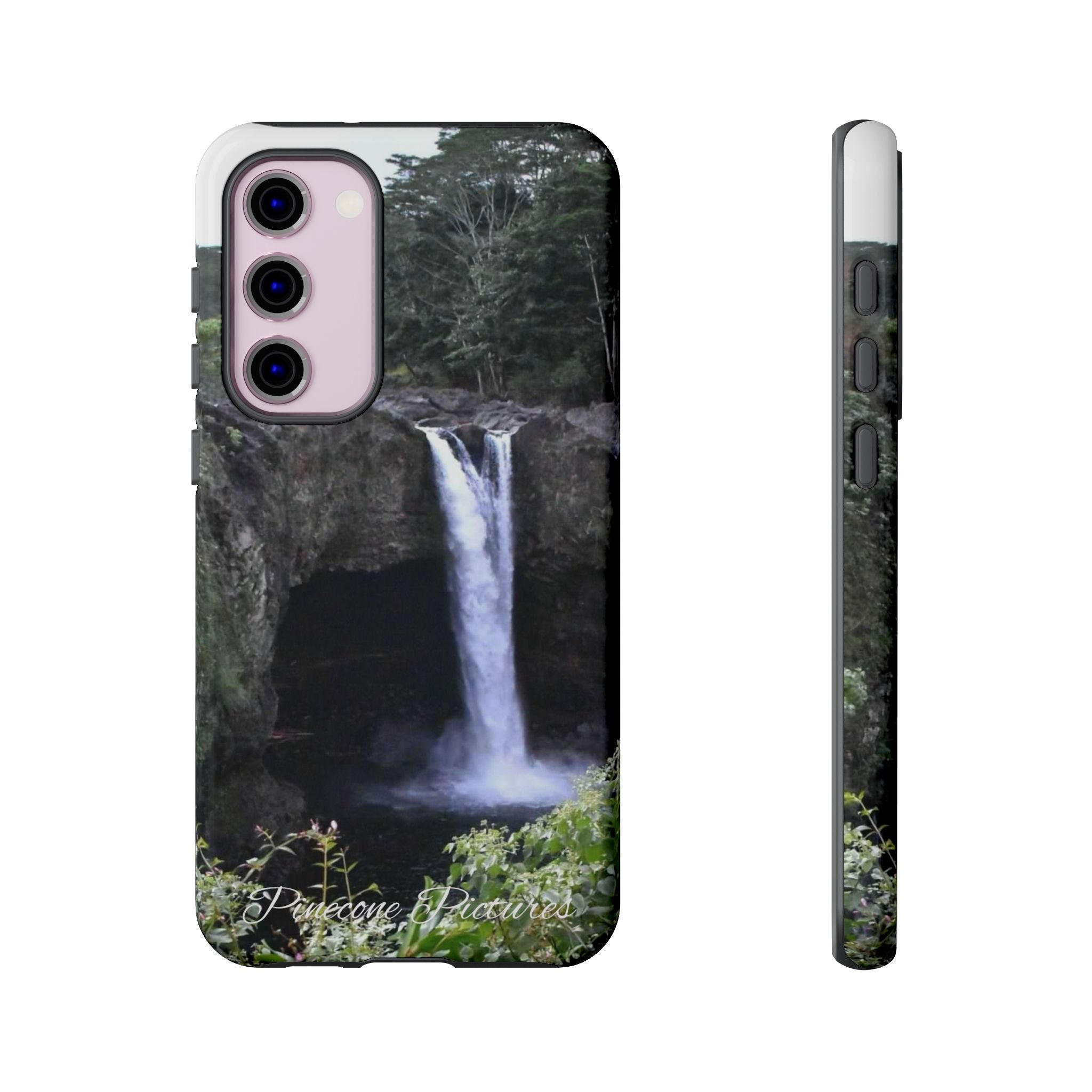 Waterfall Photo Phone Case - Scenic Nature Phone Case with 'Pinecone Pictures' Signature