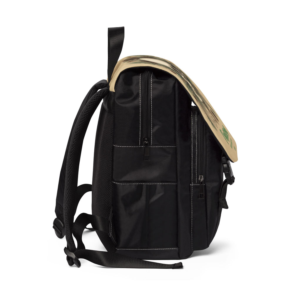 Skull & Pinecone Canvas Backpack — "Pinecone: Grow Where You Land"