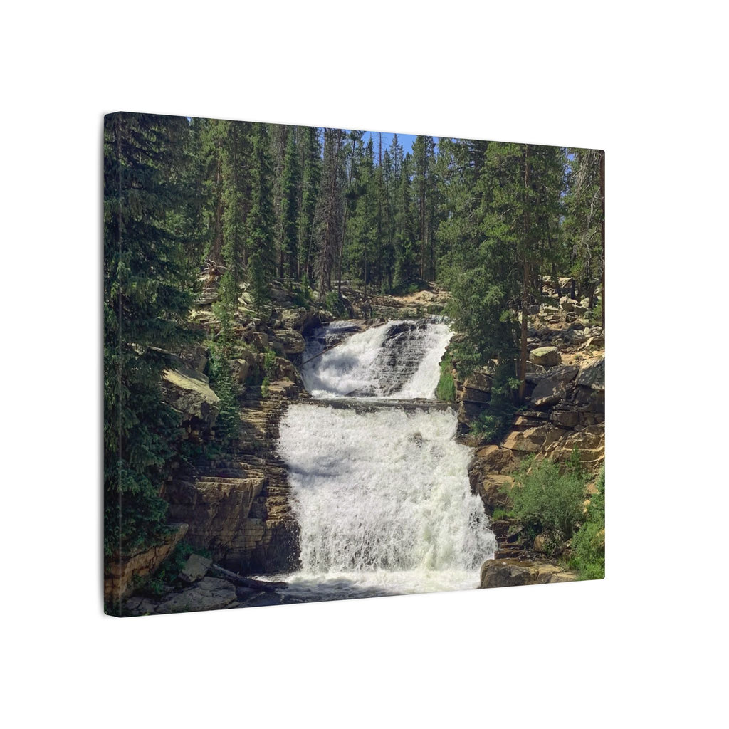 Waterfall Forest Canvas Wall Art – High Uintas Wilderness Landscape Print