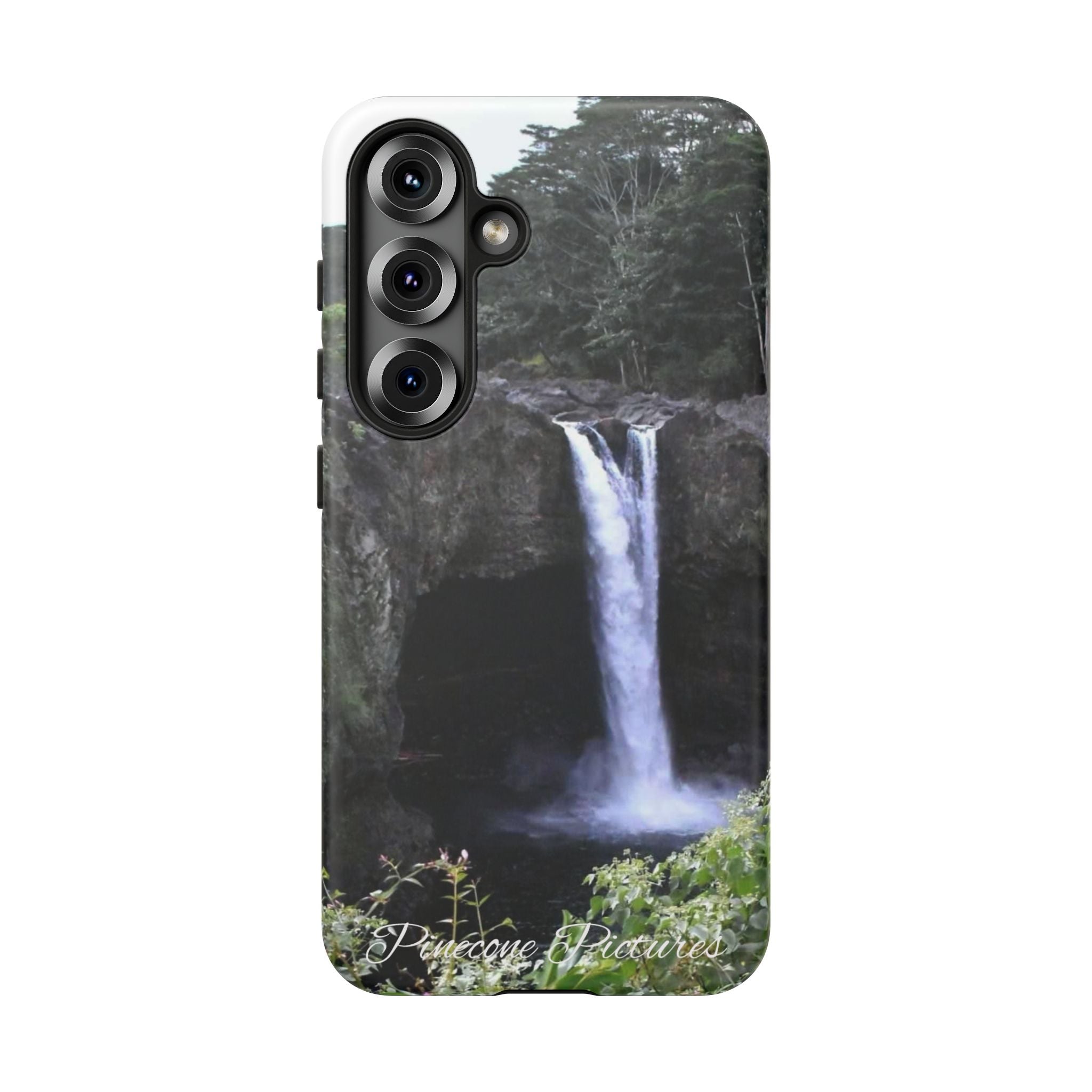 Waterfall Photo Phone Case - Scenic Nature Phone Case with 'Pinecone Pictures' Signature