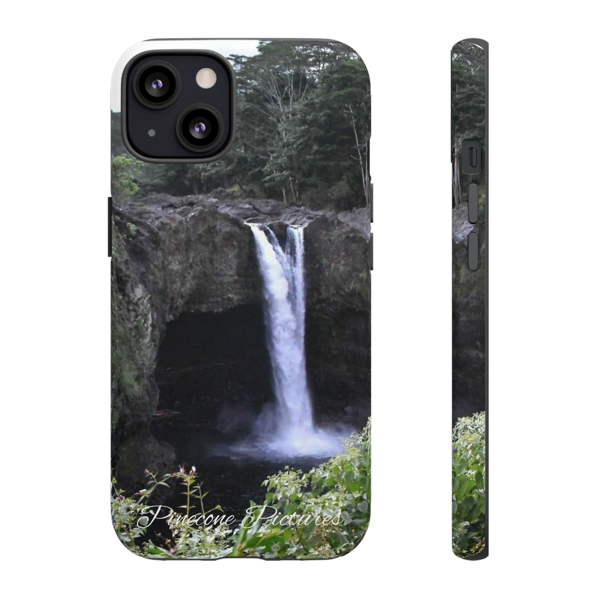 Waterfall Photo Phone Case - Scenic Nature Phone Case with 'Pinecone Pictures' Signature