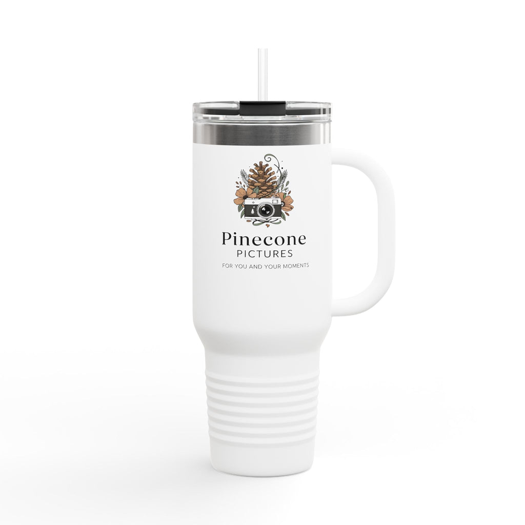 40oz Insulated Travel Mug — Pinecone Pictures Logo Thermal Tumbler