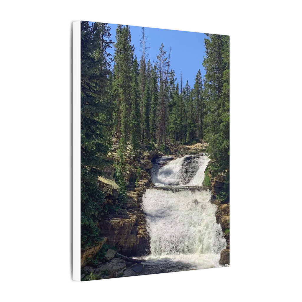 Waterfall Forest Canvas Wall Art – High Uintas Wilderness Landscape Print