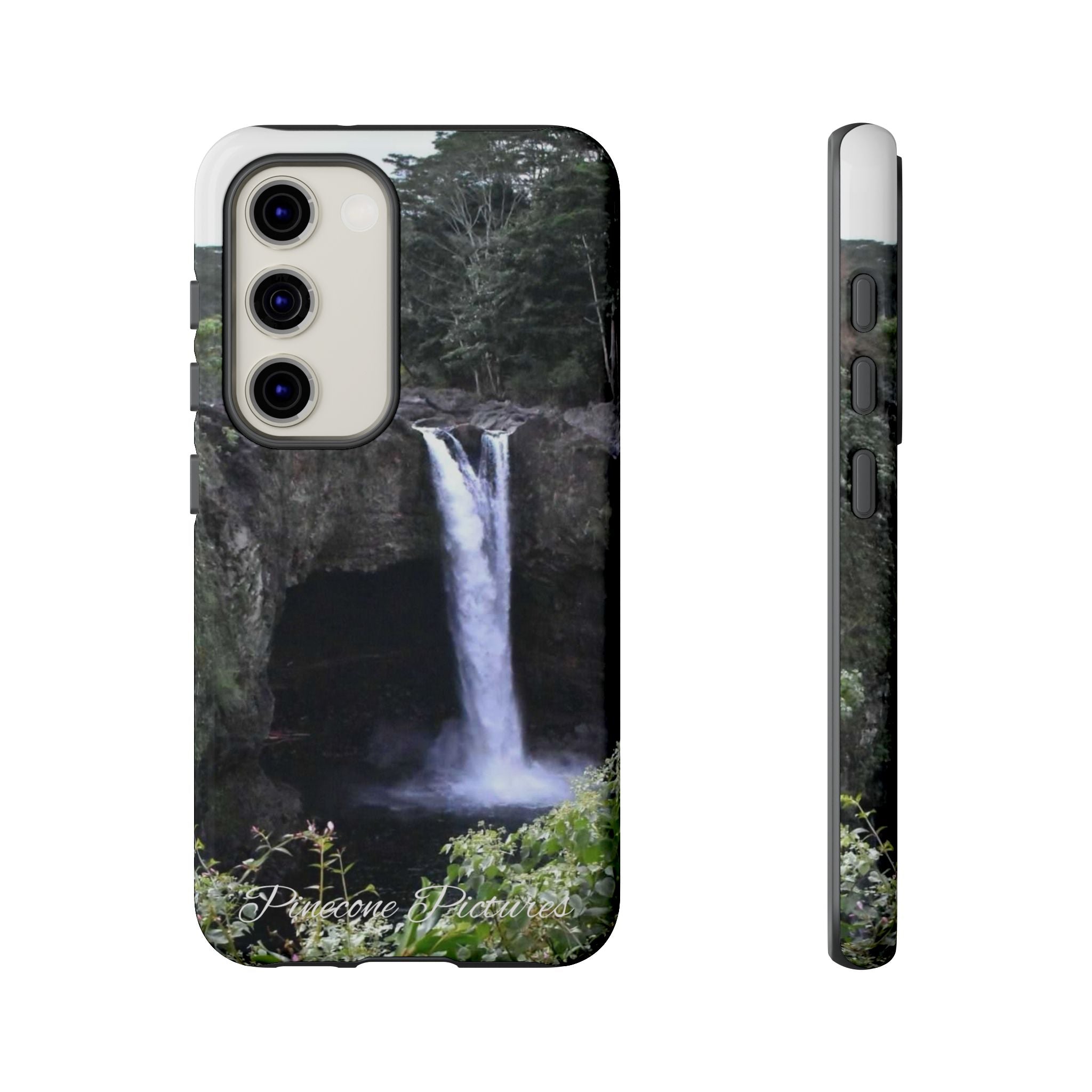 Waterfall Photo Phone Case - Scenic Nature Phone Case with 'Pinecone Pictures' Signature