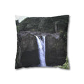 Waterfall Photo Pillowcase — Tropical Falls Decorative Throw Pillow