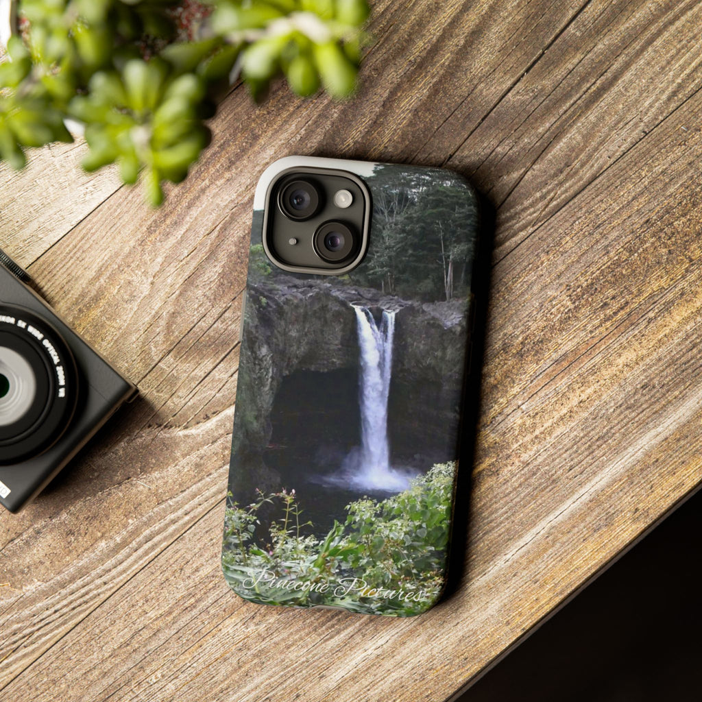 Waterfall Photo Phone Case - Scenic Nature Phone Case with 'Pinecone Pictures' Signature