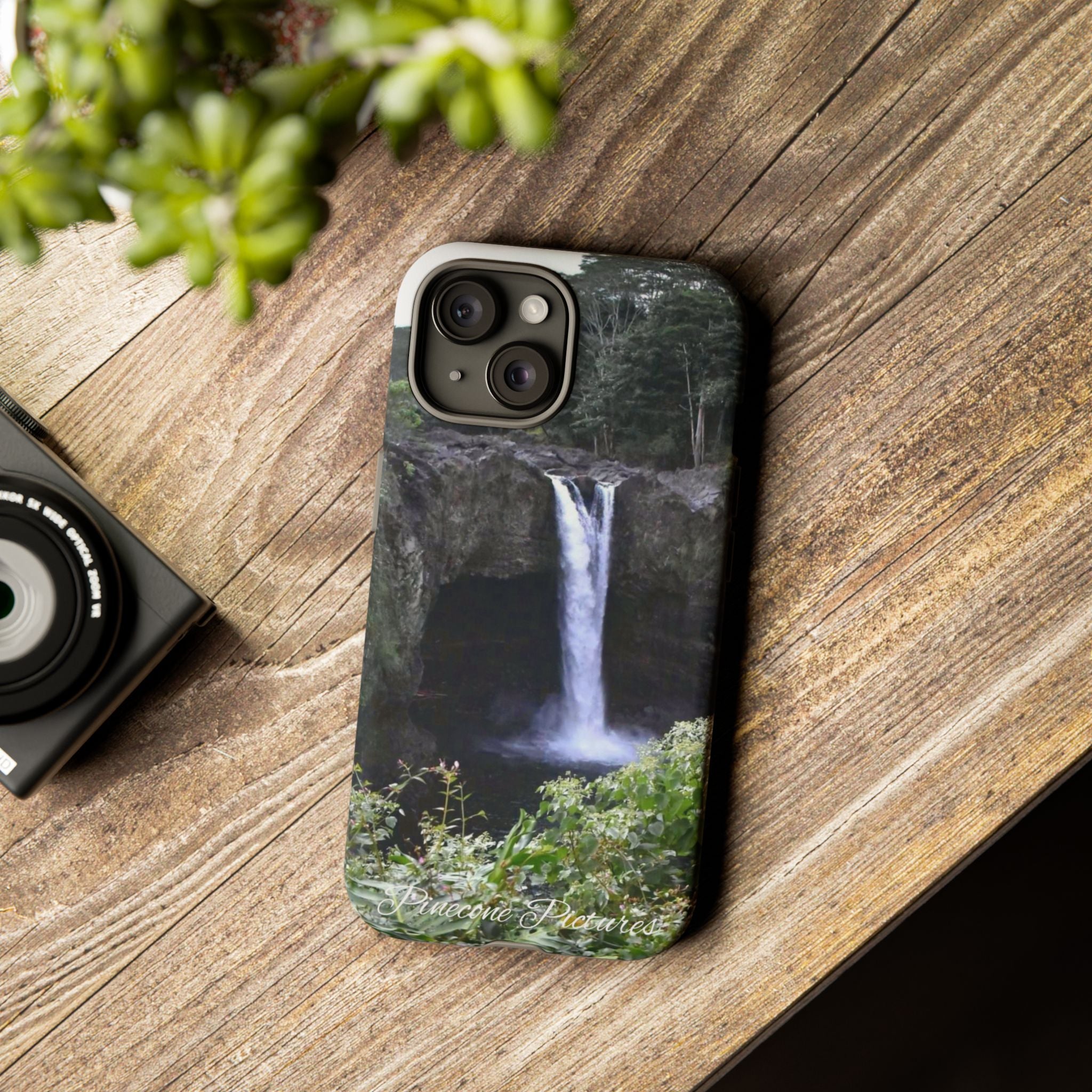 Waterfall Photo Phone Case - Scenic Nature Phone Case with 'Pinecone Pictures' Signature