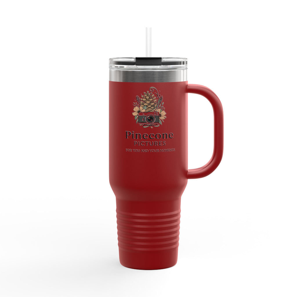 40oz Insulated Travel Mug — Pinecone Pictures Logo Thermal Tumbler