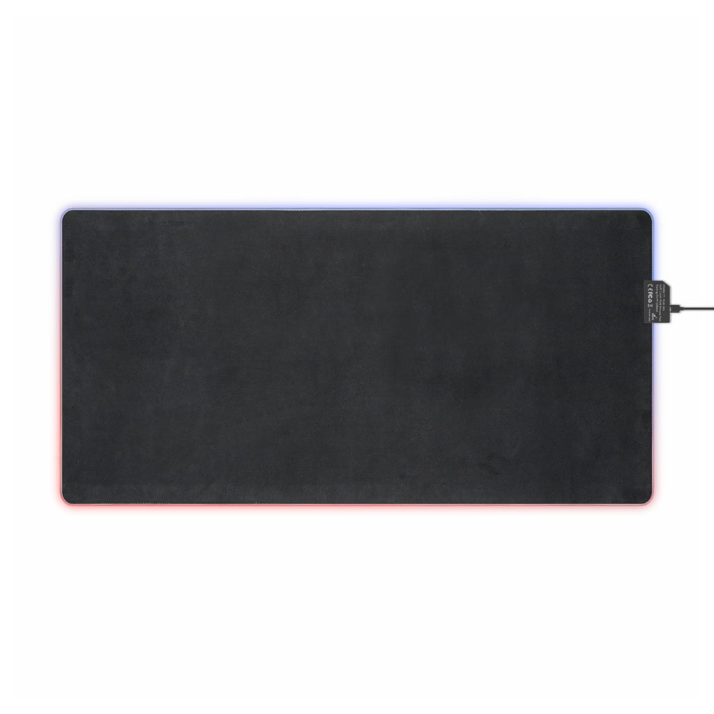 LED Gaming Mouse Pad — RGB Large Desk Mat with Sunset Lake Print