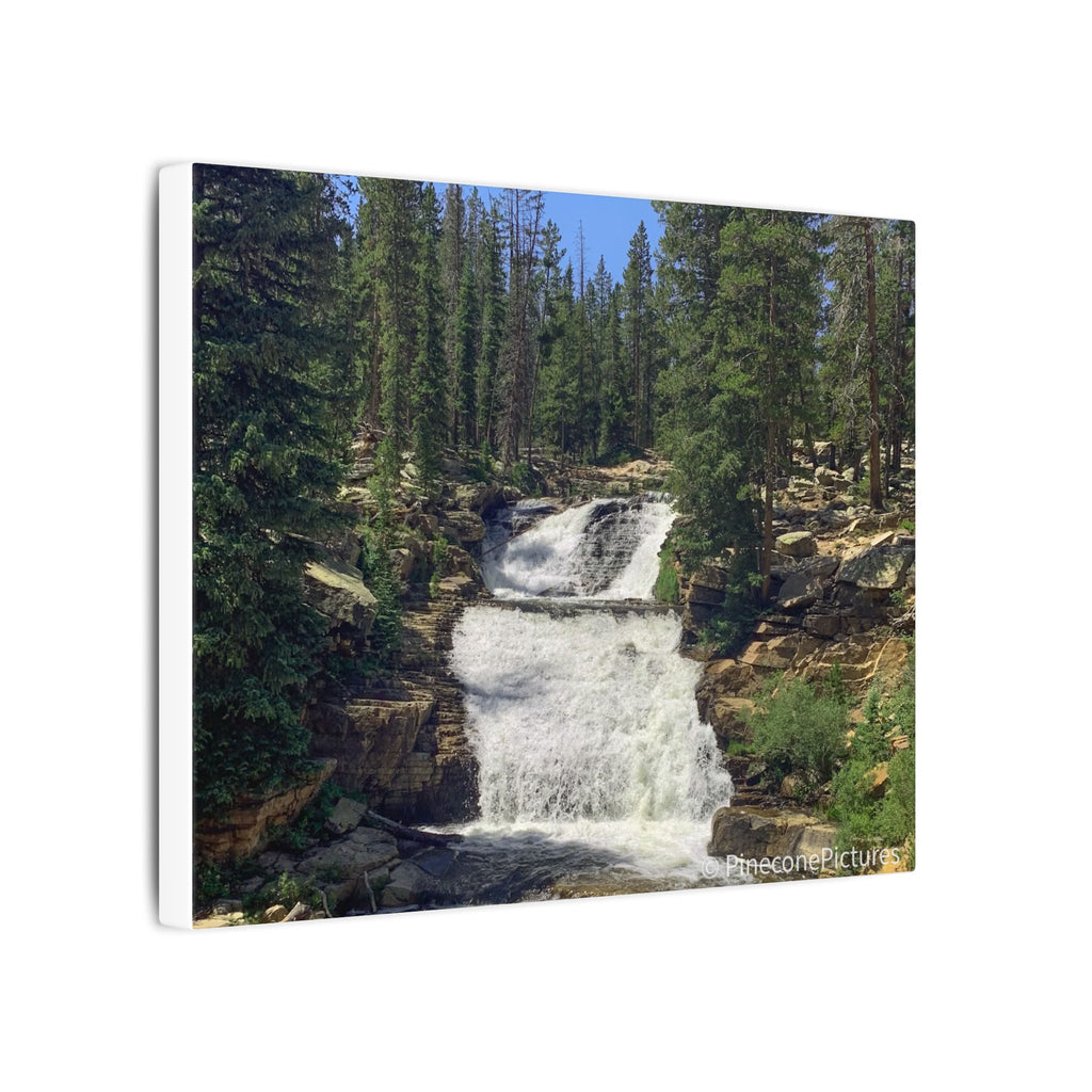 Waterfall Forest Canvas Wall Art – High Uintas Wilderness Landscape Print