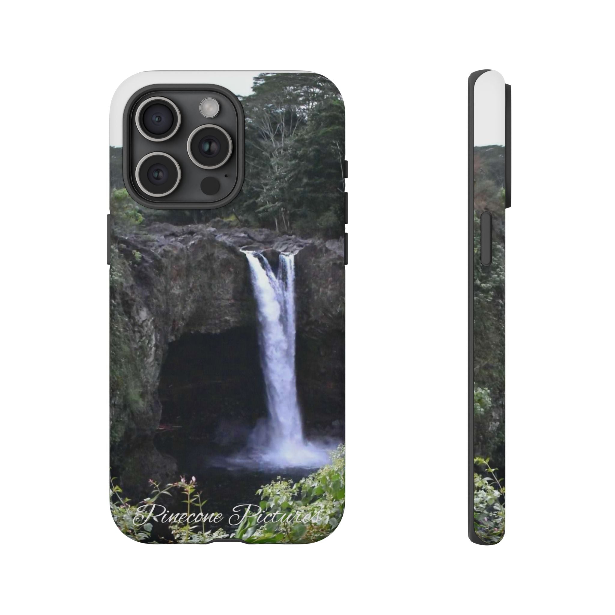 Waterfall Photo Phone Case - Scenic Nature Phone Case with 'Pinecone Pictures' Signature