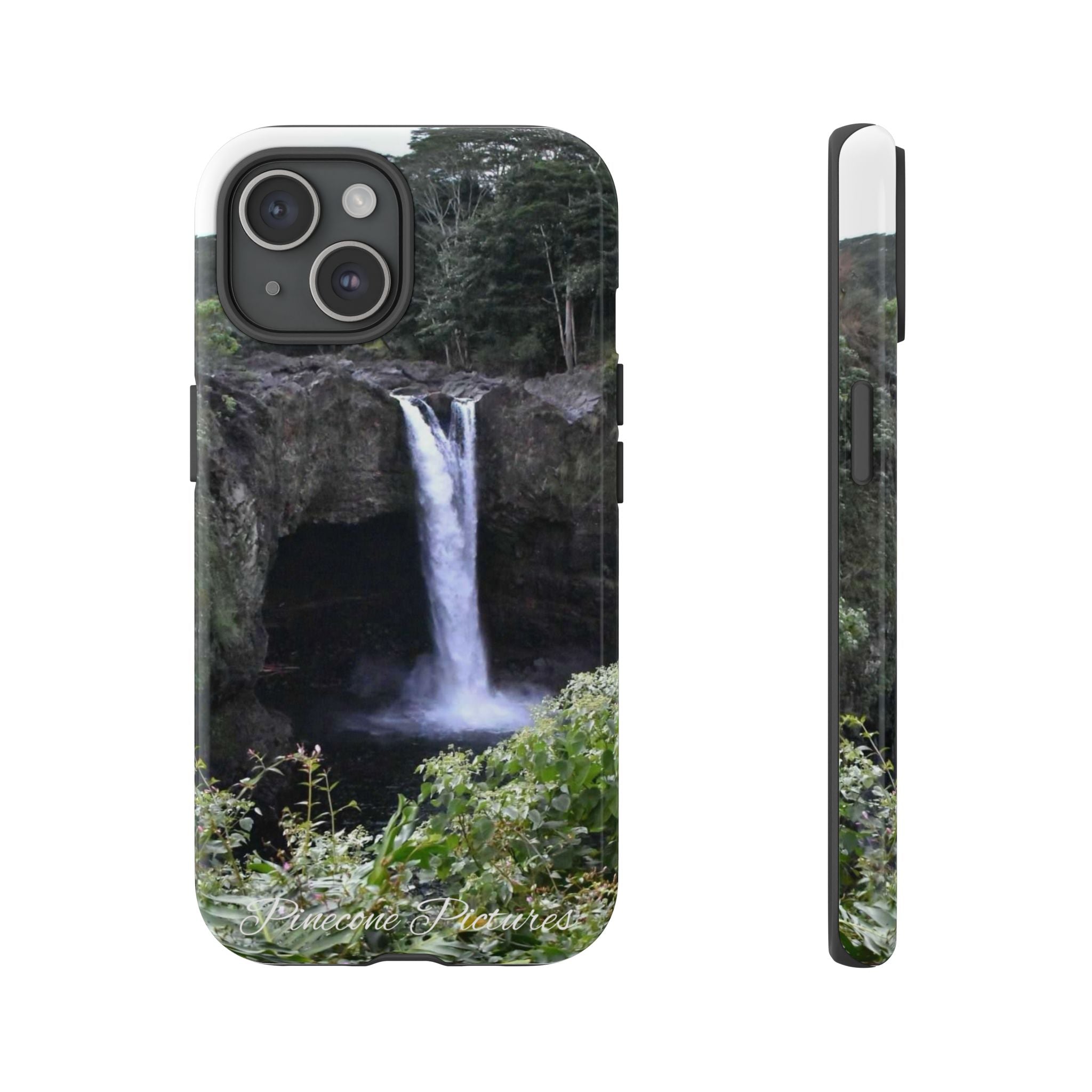 Waterfall Photo Phone Case - Scenic Nature Phone Case with 'Pinecone Pictures' Signature