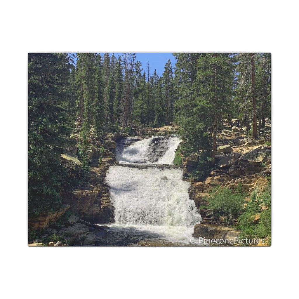 Waterfall Forest Canvas Wall Art – High Uintas Wilderness Landscape Print