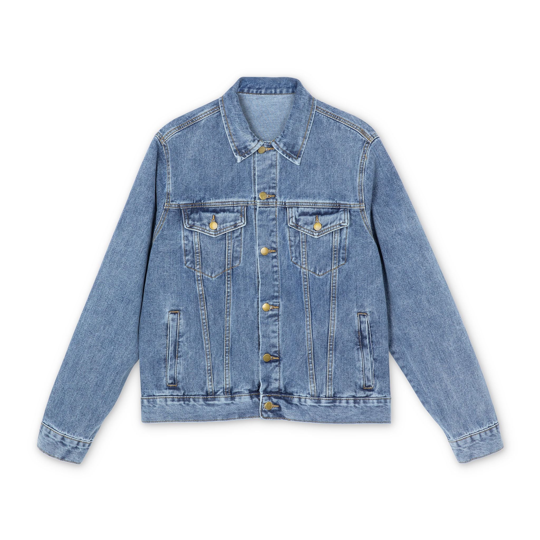 Skull & Crossbones 'Break The Chains' Denim Jacket - Men's Retro Distressed Jean Jacket