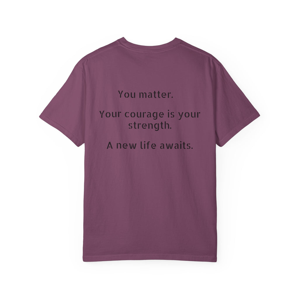 Break Free Skull T-Shirt — Inspirational Recovery Tee ("You matter. Your courage is your strength.")
