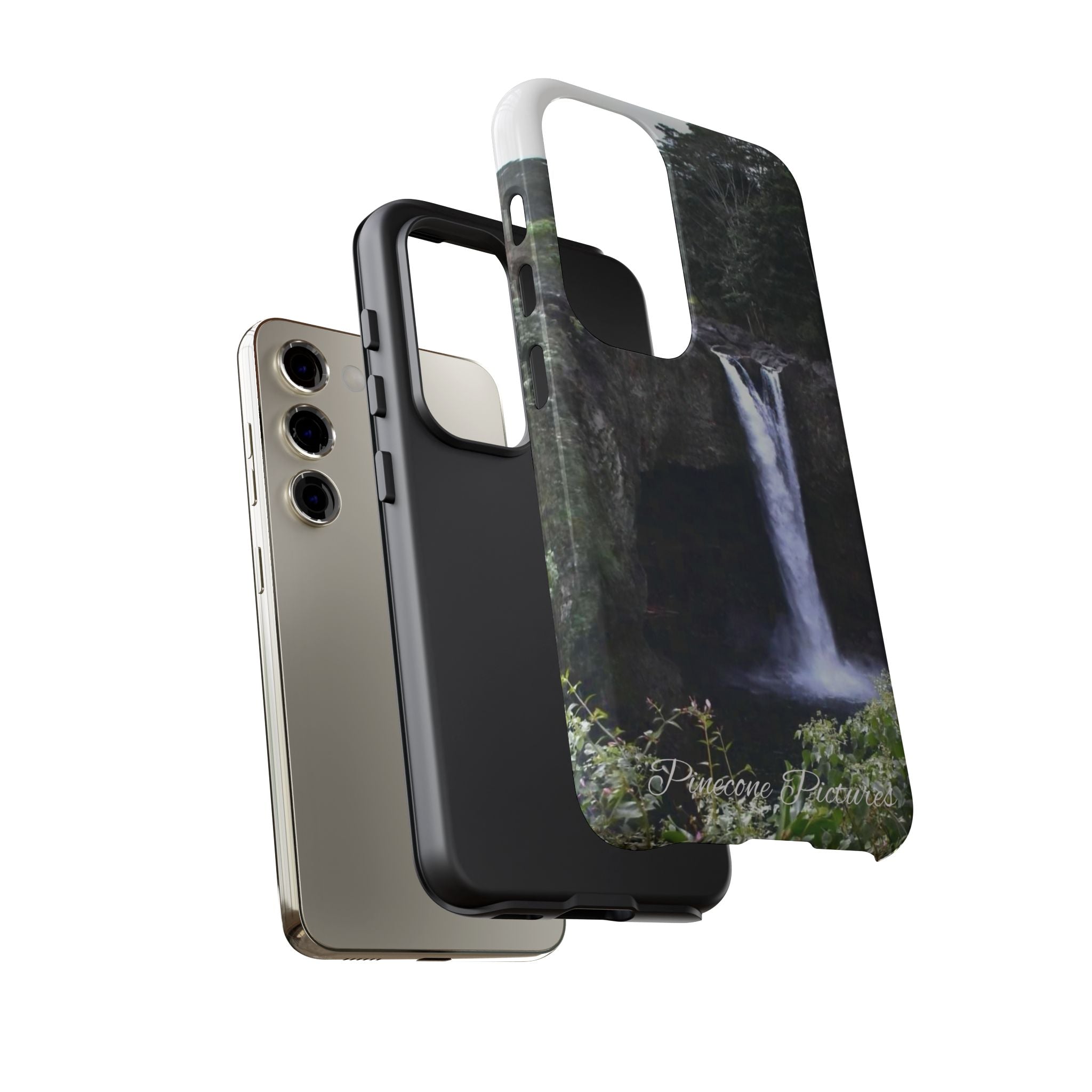 Waterfall Photo Phone Case - Scenic Nature Phone Case with 'Pinecone Pictures' Signature