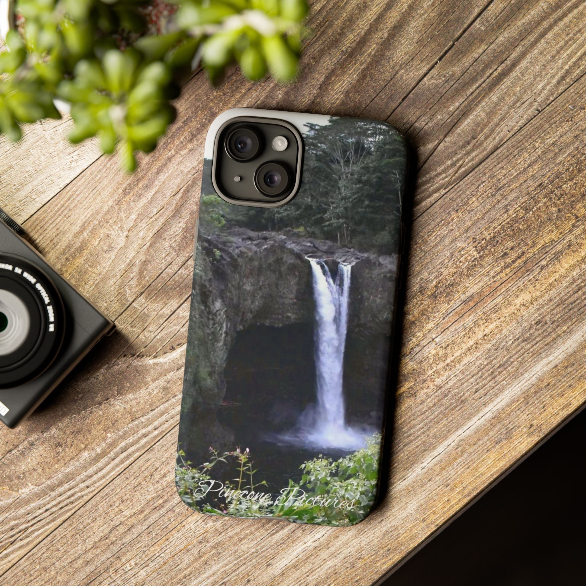 Waterfall Photo Phone Case - Scenic Nature Phone Case with 'Pinecone Pictures' Signature