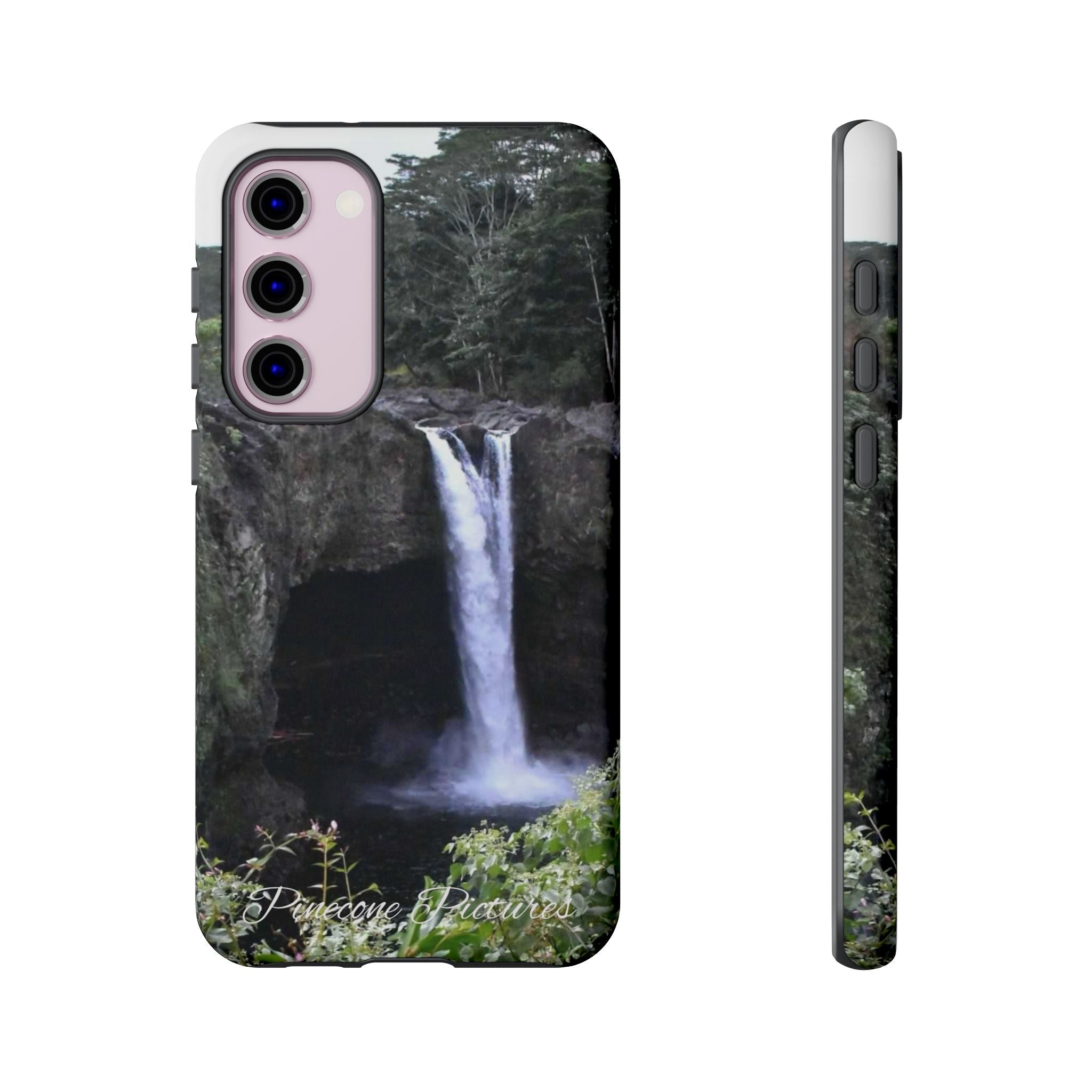 Waterfall Photo Phone Case - Scenic Nature Phone Case with 'Pinecone Pictures' Signature