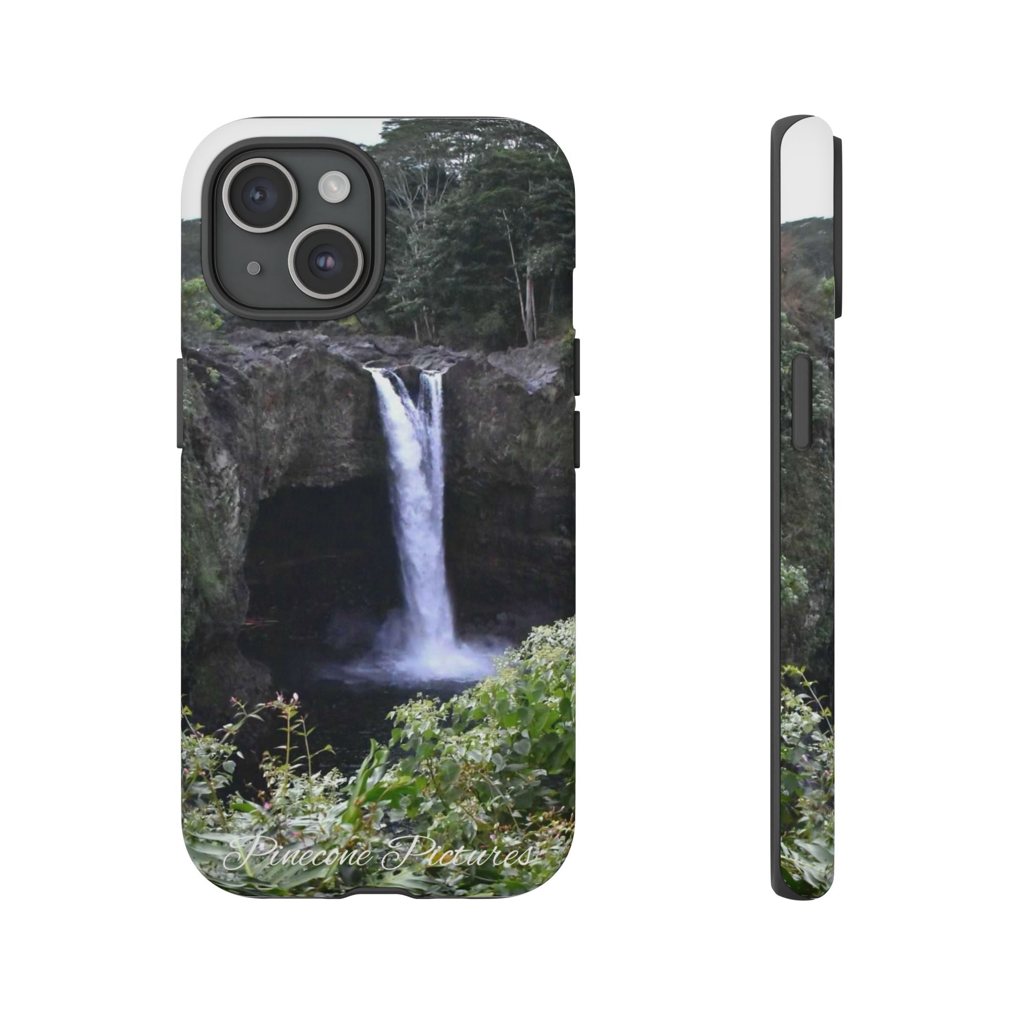 Waterfall Photo Phone Case - Scenic Nature Phone Case with 'Pinecone Pictures' Signature