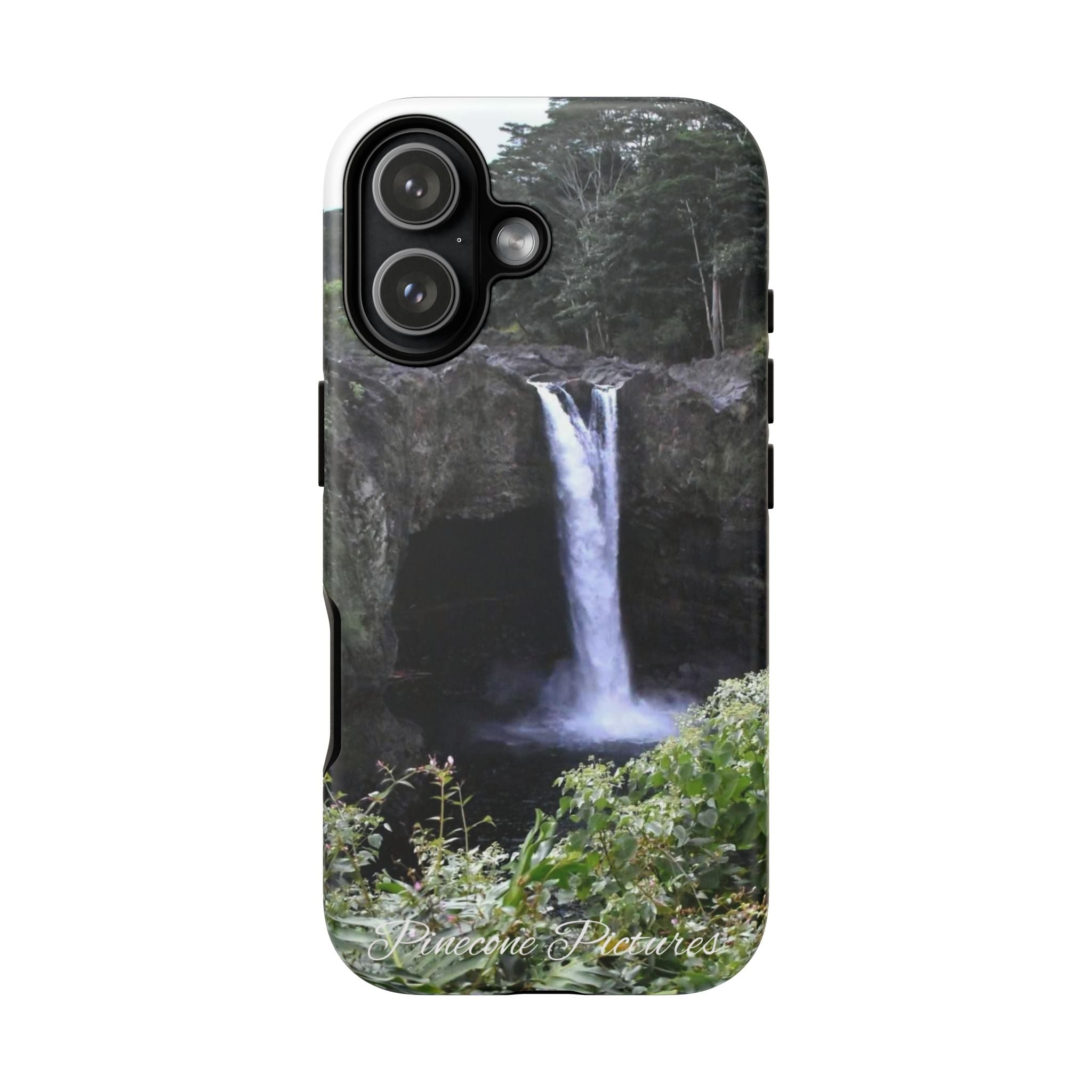 Waterfall Photo Phone Case - Scenic Nature Phone Case with 'Pinecone Pictures' Signature