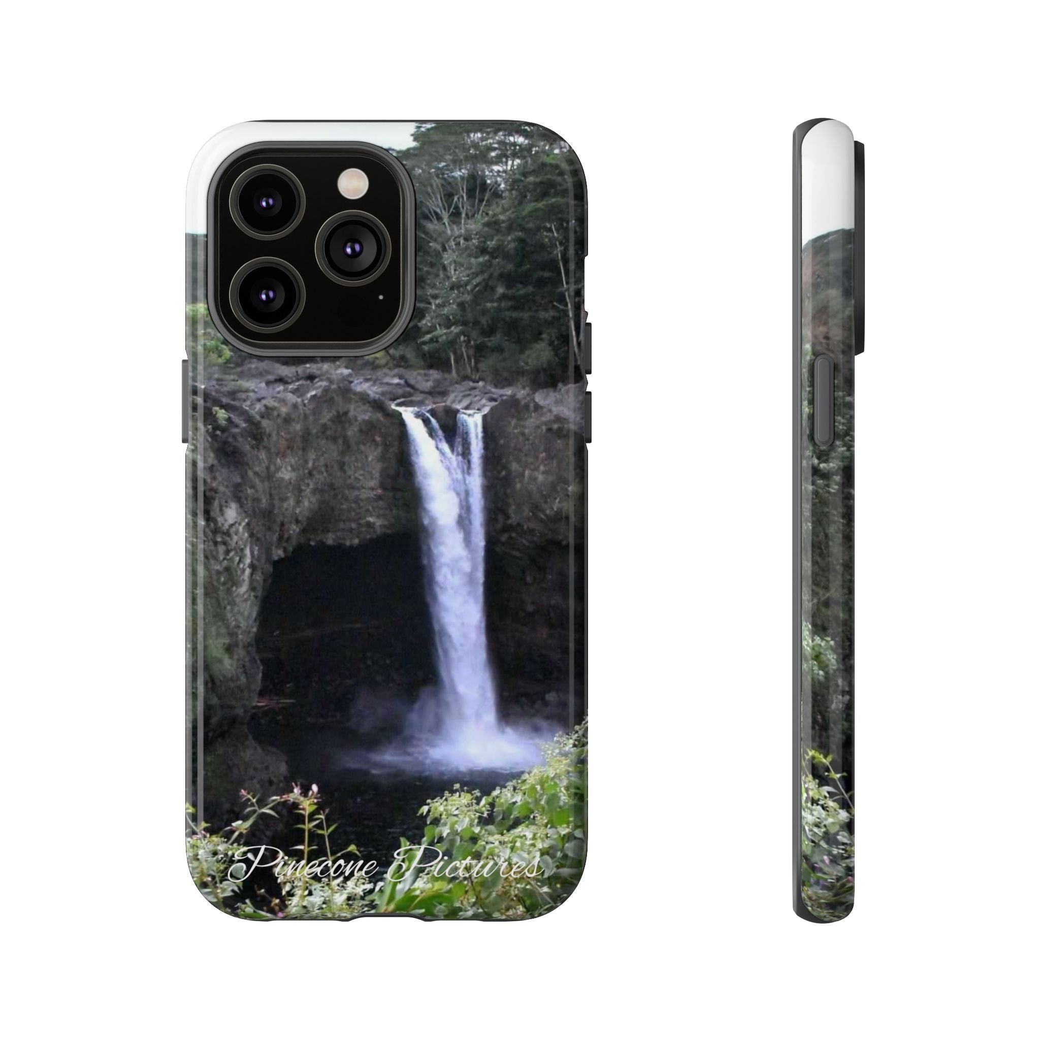 Waterfall Photo Phone Case - Scenic Nature Phone Case with 'Pinecone Pictures' Signature