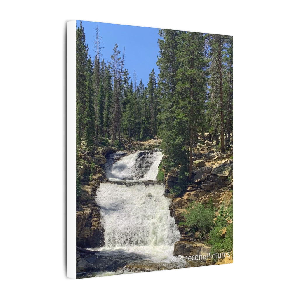 Waterfall Forest Canvas Wall Art – High Uintas Wilderness Landscape Print