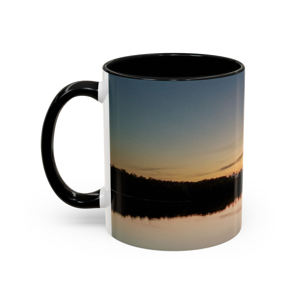 Sunset Lake Accent Coffee Mug — Scenic Reflection 11/15oz