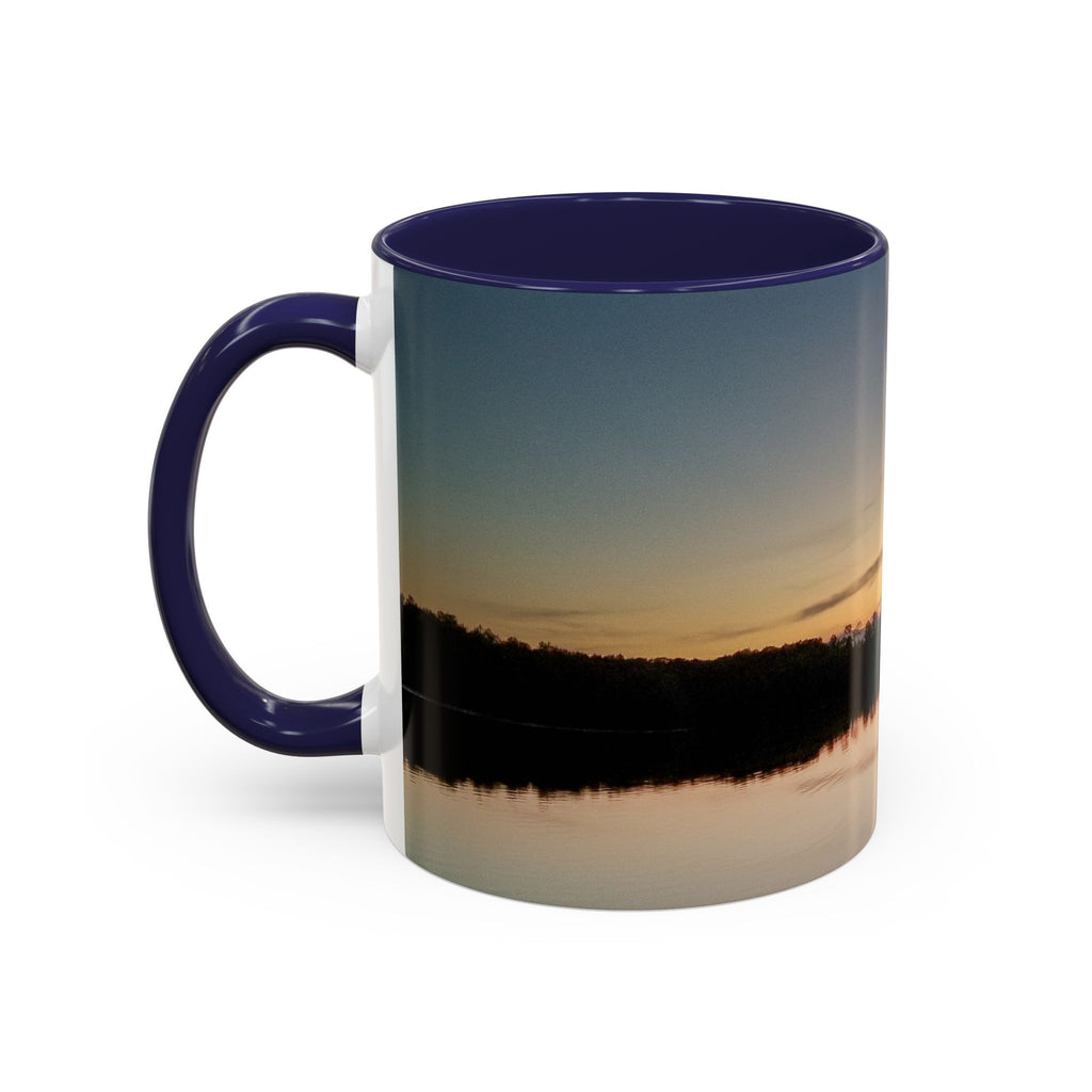 Sunset Lake Accent Coffee Mug — Scenic Reflection 11/15oz