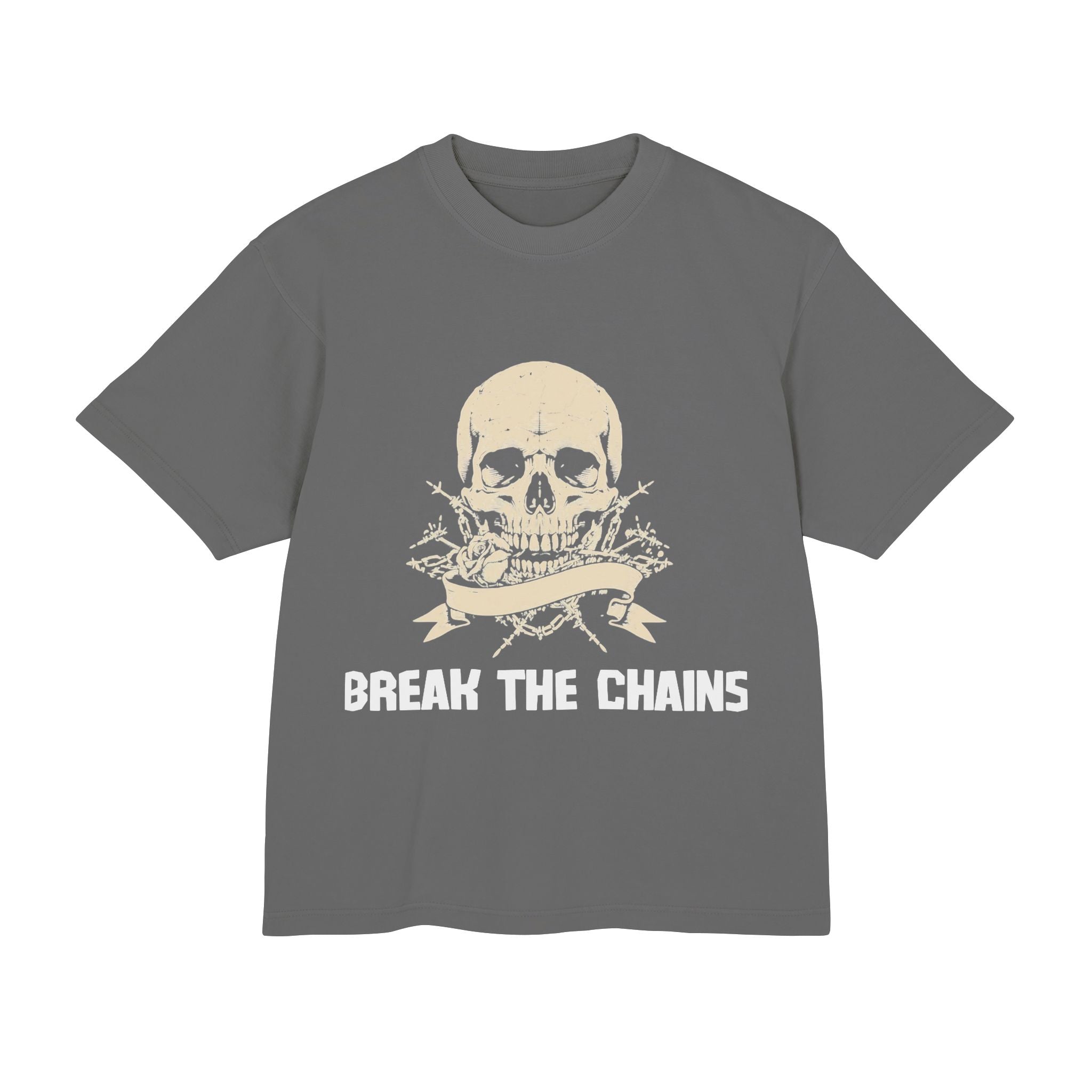 Break the Chains Skull Tee — "Break the Chains" Front & "Overcome Your Limits" Back