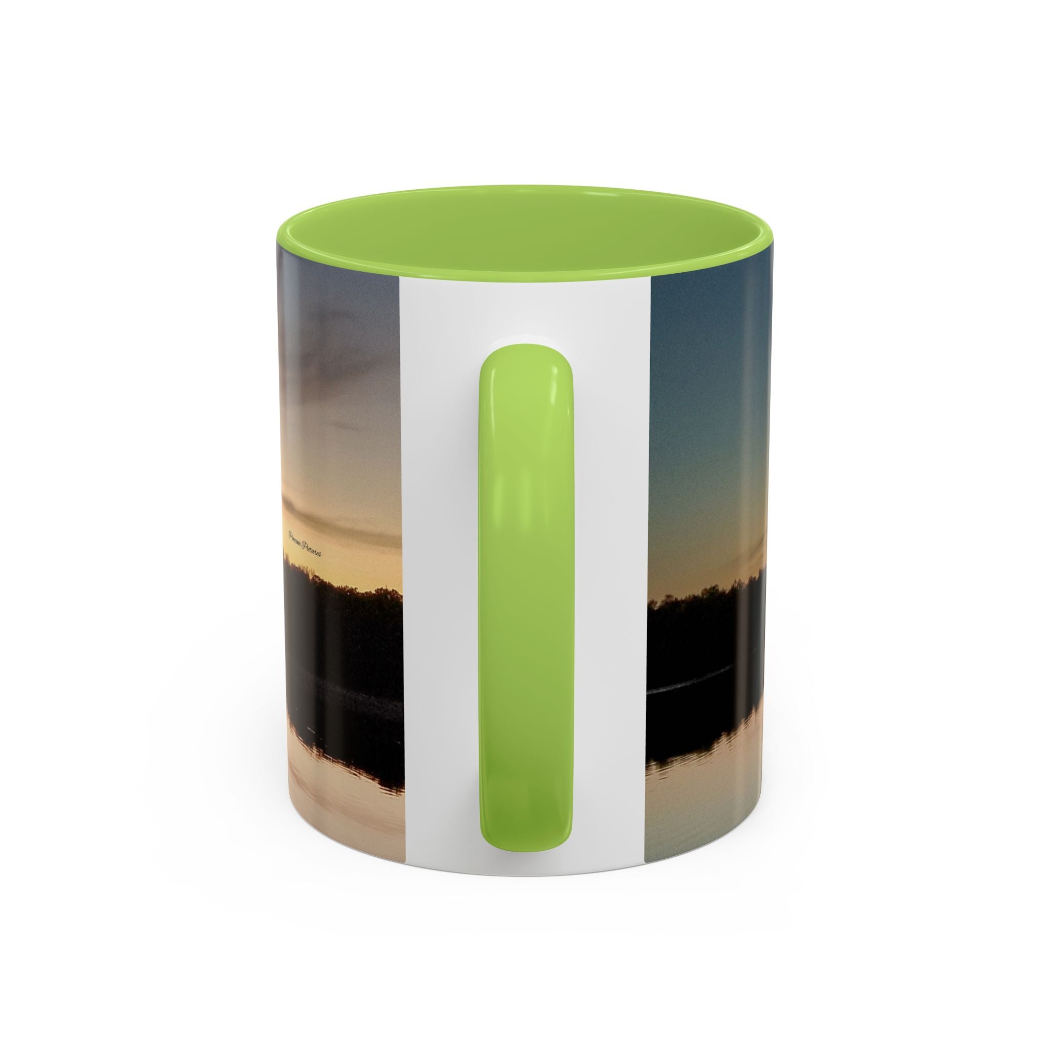 Sunset Lake Accent Coffee Mug — Scenic Reflection 11/15oz