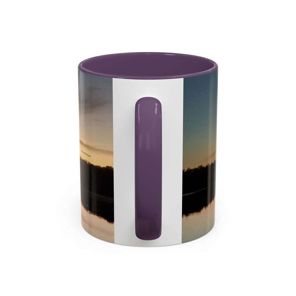Sunset Lake Accent Coffee Mug — Scenic Reflection 11/15oz
