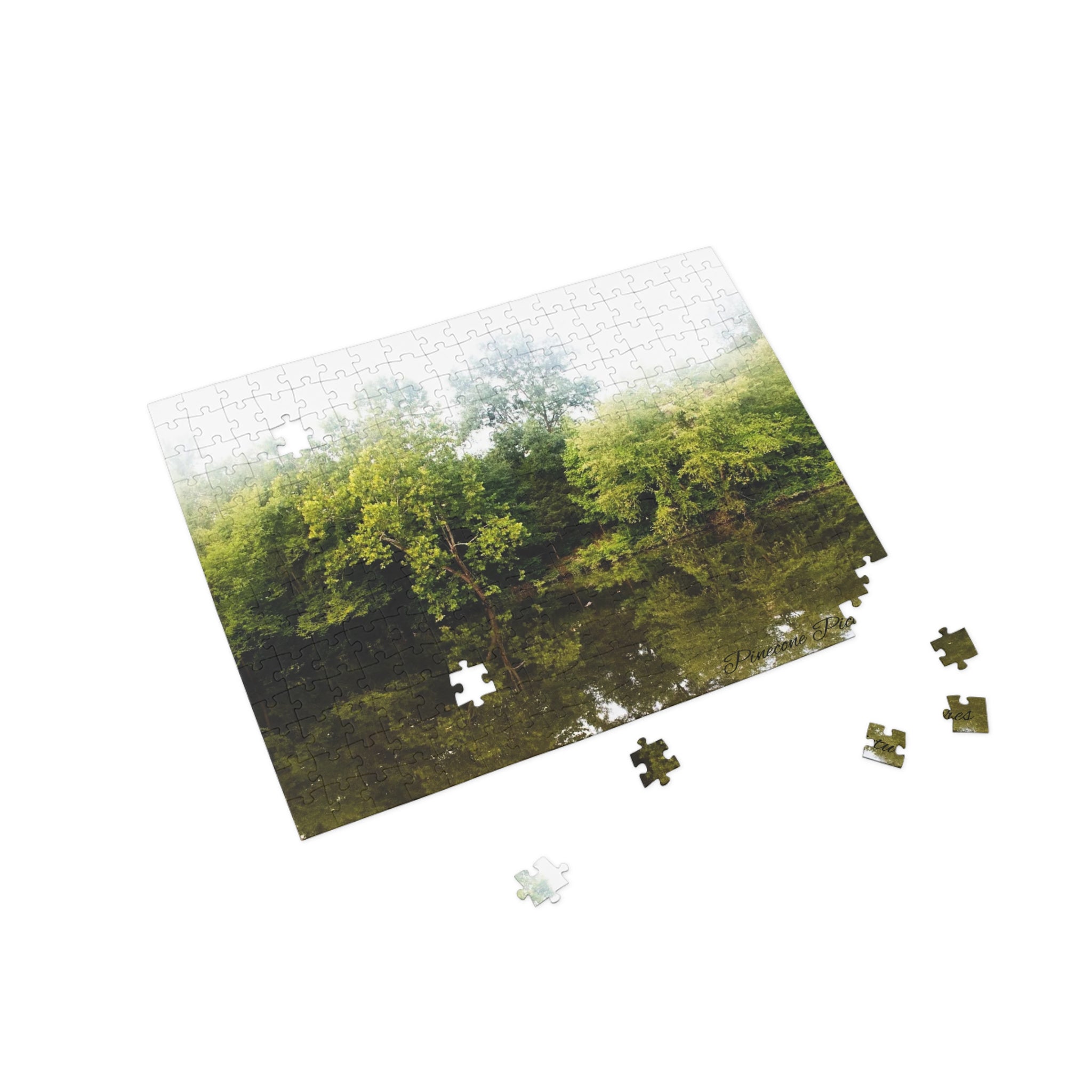 Riverbank Reflection Puzzle — Scenic Nature Jigsaw (96/252/500/1000 pcs)