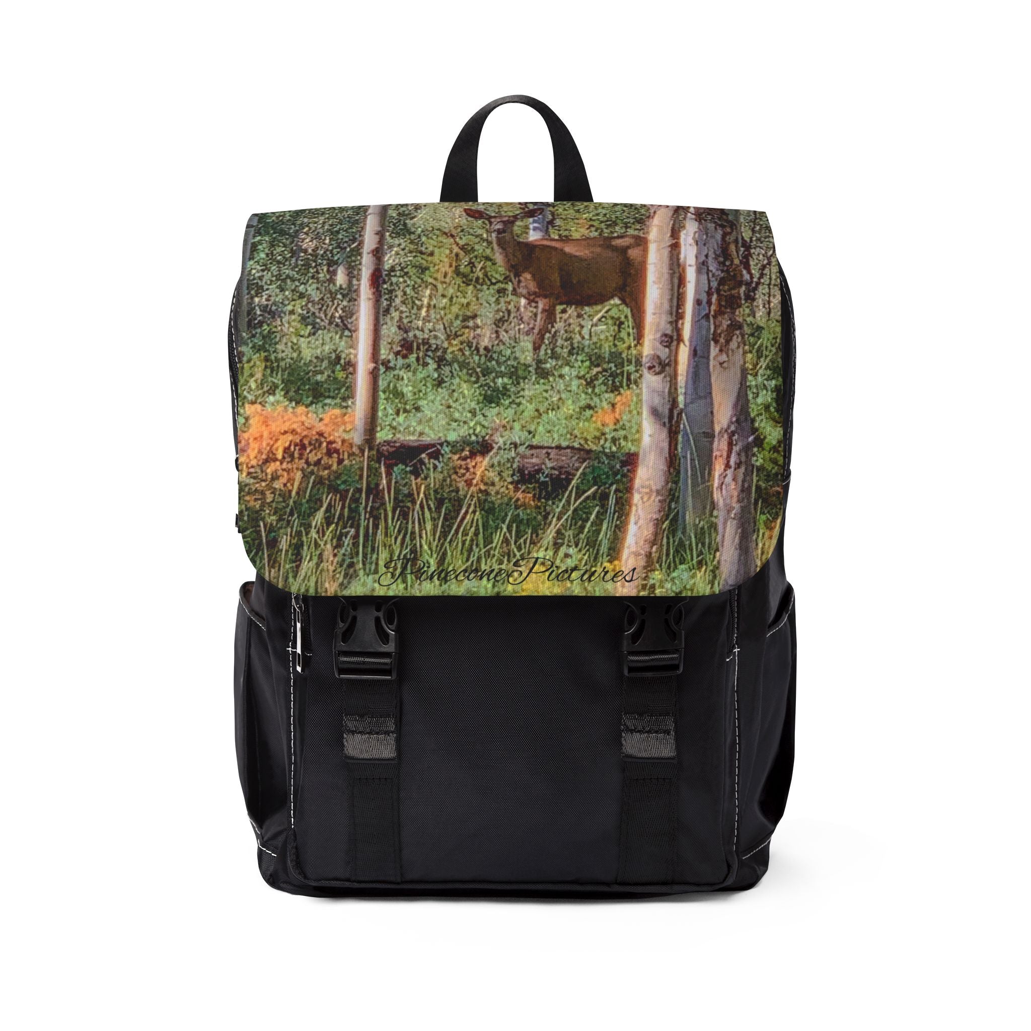 Forest Deer Print Shoulder Backpack