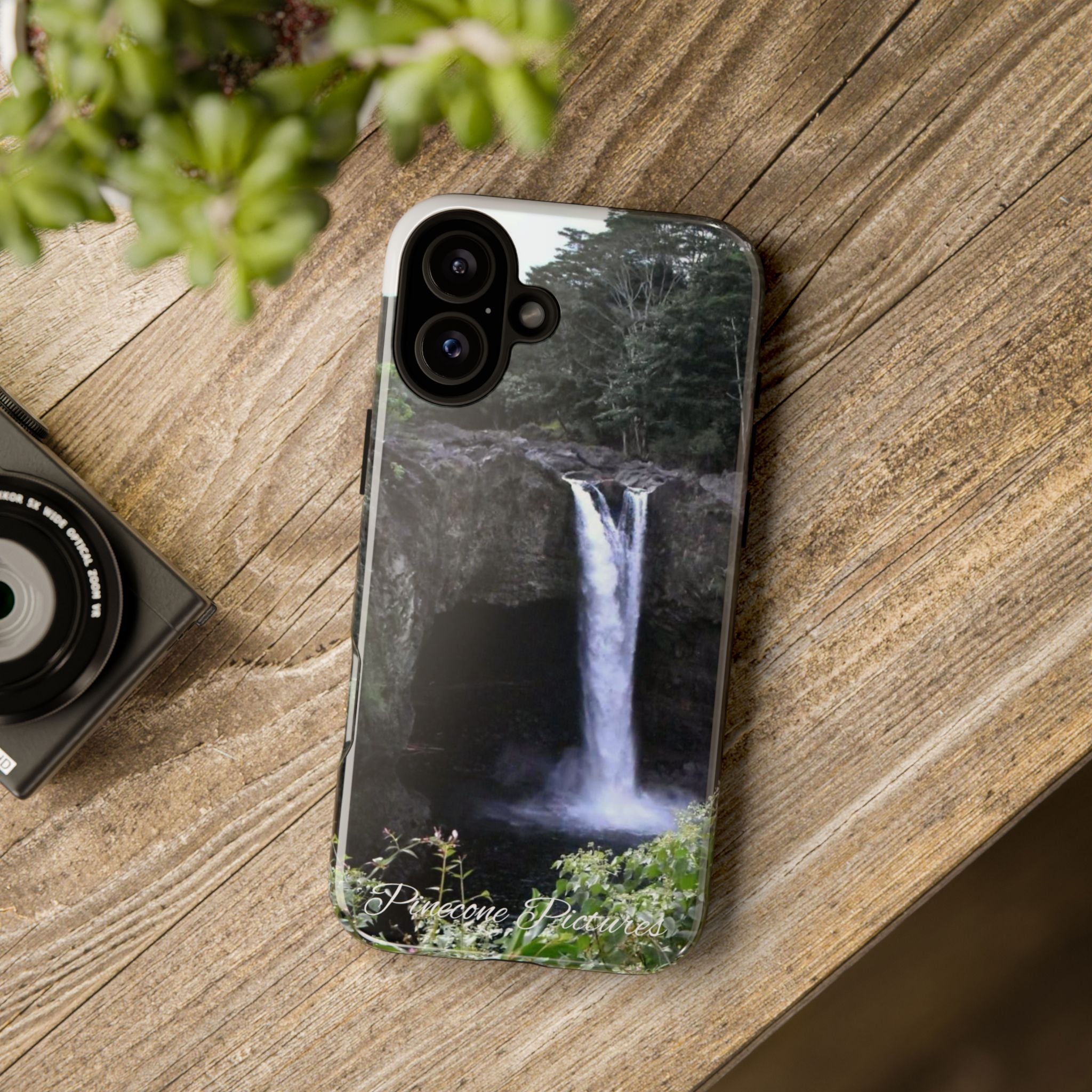 Waterfall Photo Phone Case - Scenic Nature Phone Case with 'Pinecone Pictures' Signature
