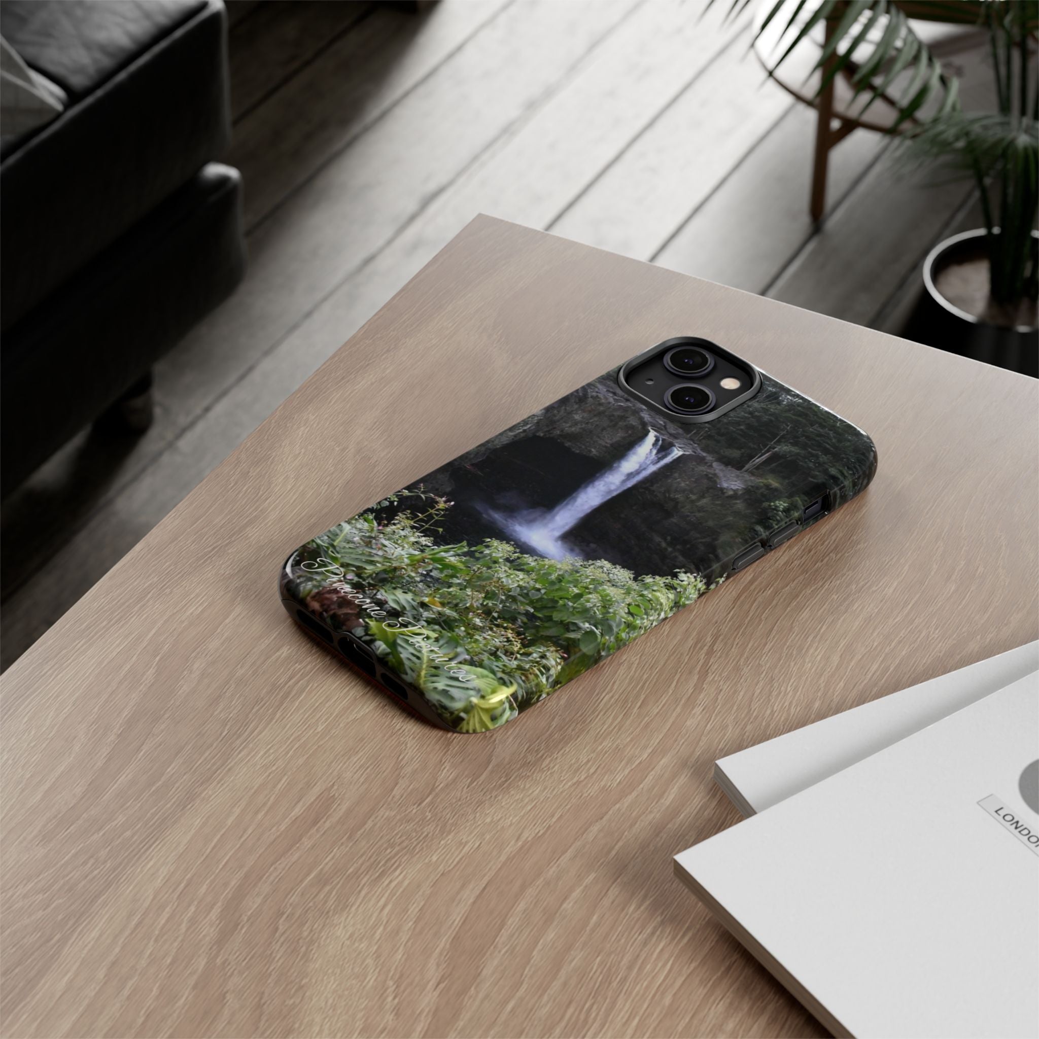Waterfall Photo Phone Case - Scenic Nature Phone Case with 'Pinecone Pictures' Signature