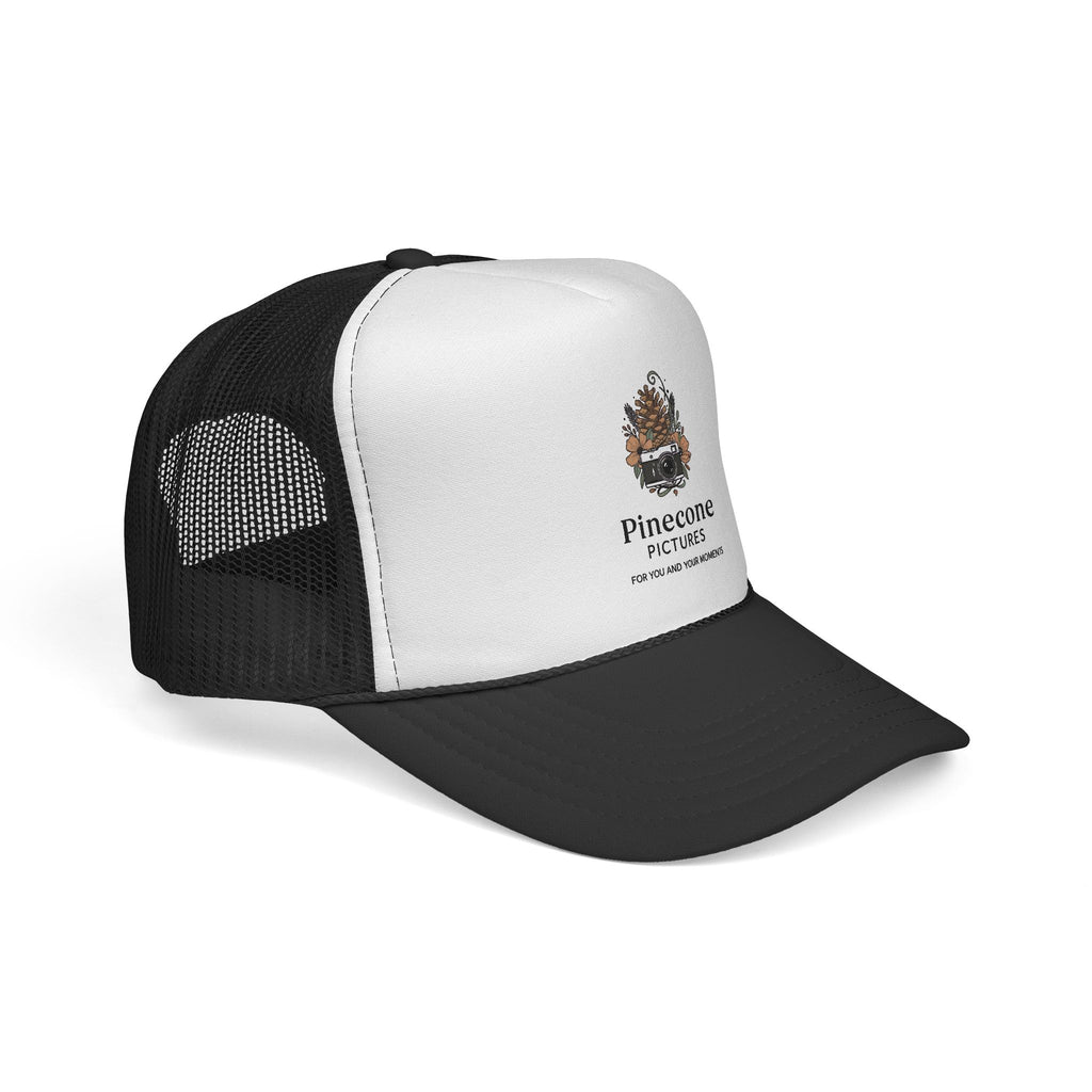 Pinecone Pictures Trucker Cap — Vintage Camera Pinecone Logo Mesh Hat