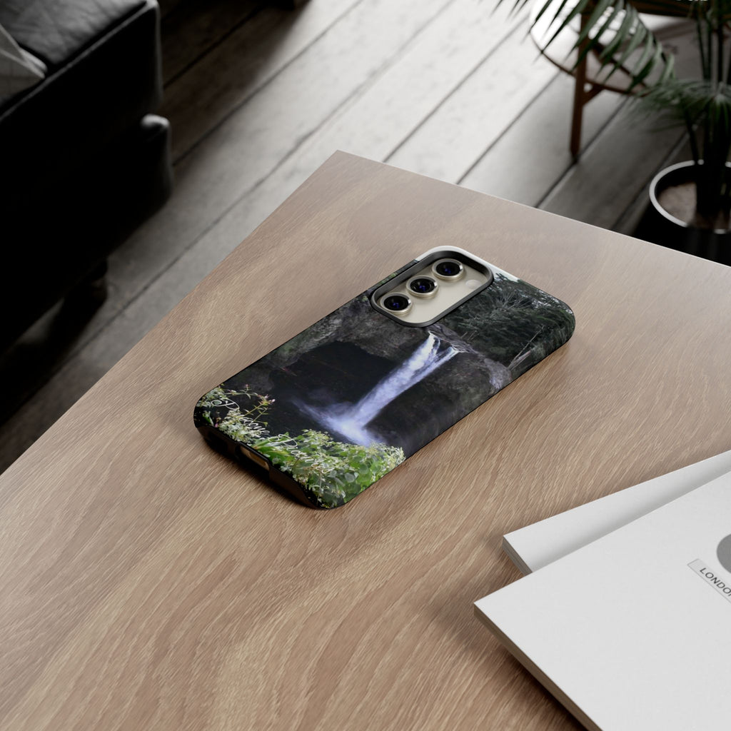 Waterfall Photo Phone Case - Scenic Nature Phone Case with 'Pinecone Pictures' Signature