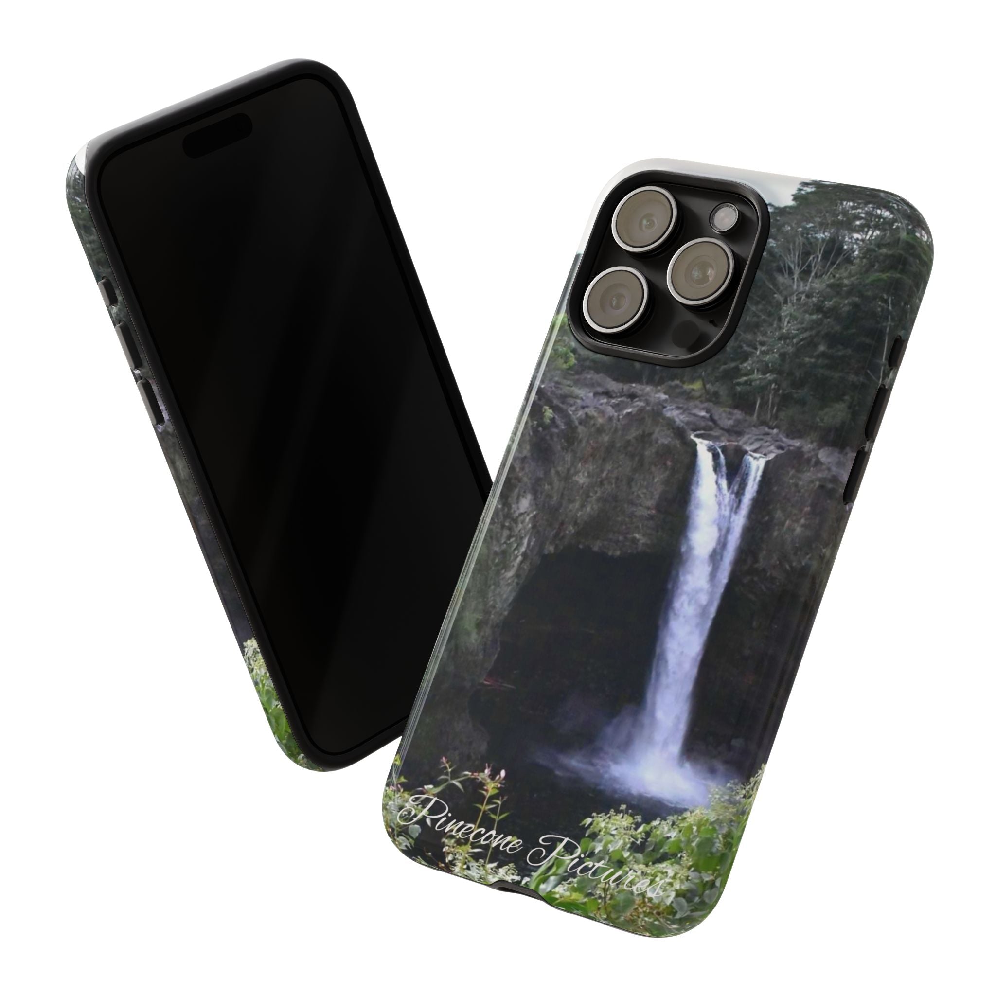 Waterfall Photo Phone Case - Scenic Nature Phone Case with 'Pinecone Pictures' Signature