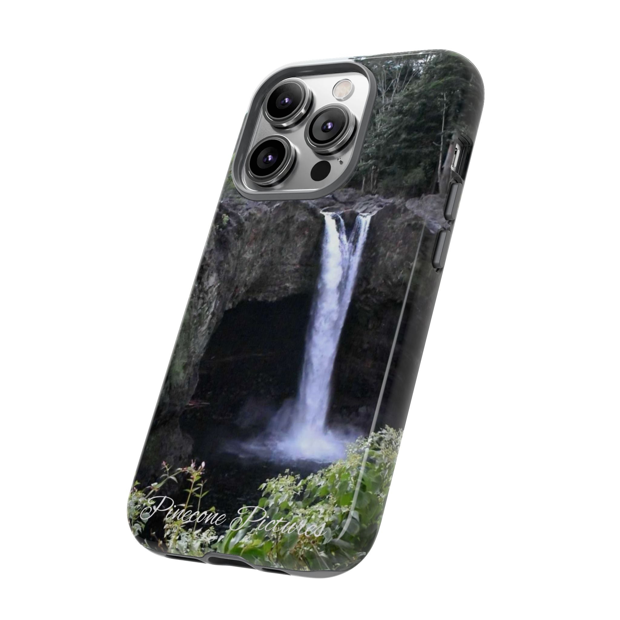 Waterfall Photo Phone Case - Scenic Nature Phone Case with 'Pinecone Pictures' Signature